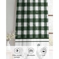 thumbnail image 6 of Farmhouse Green Plaid Sheer Curtains 84 Inch Length 2 Panels Set for Living Room/Bedroom, Vintage Country Cock Checkered Kitchen Curtains Grommet Semi-Sheer Curtains Window Treatments 42"x84"x2, 6 of 7