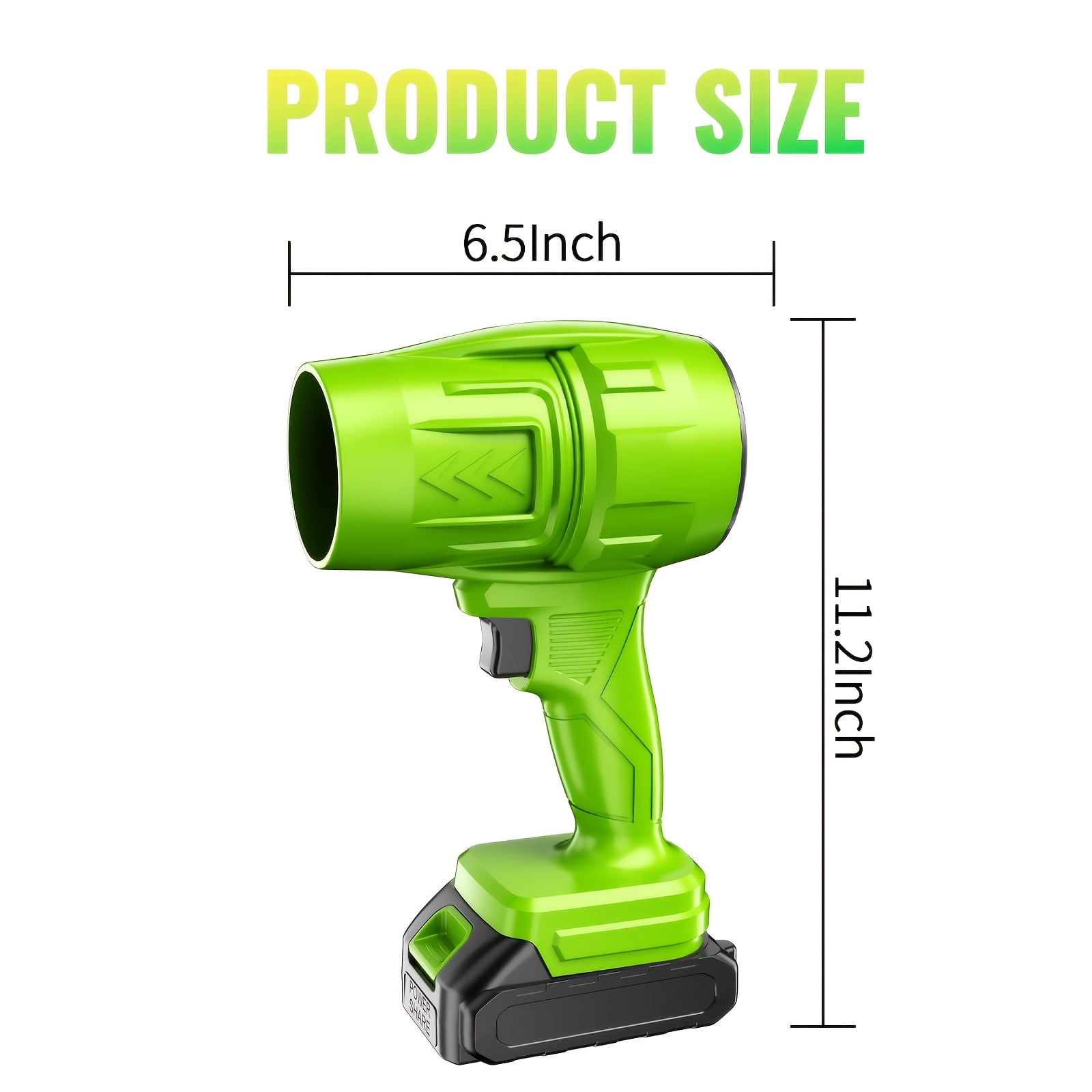DGB Cordless High-Speed Blower, Portable Rechargeable Leaf Blower with Ergonomic Handle, Variable Speed, Lightweight Electric Blower for Yard Maintenance, Workshop & Outdoor Cleaning