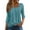 Sky Blue, variant on yunLCZ Casual Tops Discounted A Vintage Solid Color T Shirt With A Square Neck For Ladies A Casual Pleated Loose And Flowing Three Quarter Sleeve Top workout form-fitting T-shirts women