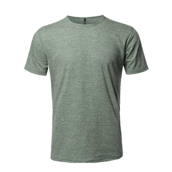 FashionOutfit Men's Solid Marble Short Sleeves Crew Neck T-Shirt