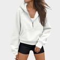 thumbnail image 2 of 1/4 Zip Hoodies for Women, Oversized Hoodie, Y2k Workout Jackets, 3/4 Zip Hoodie, Soft Hoodie, Fashion Clothing, Camping Outfits, Lightweight Hoodie, Travel Hoodie, 2 of 4