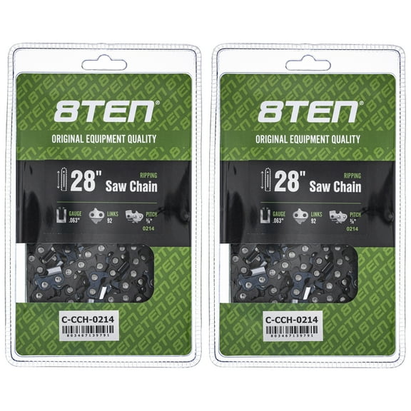 Ripping Chainsaw Chain 28 inch .063 3/8 92DL for Stihl 56 MS 441 660 661 2 Pack 810-CCC2436H