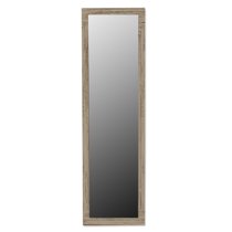 Home Basics Rustic Wood Over The Door Mirror Oatmeal Walmart Com