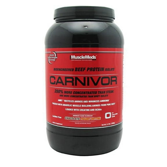 MuscleMeds Carnivor Beef Protein Isolate Powder – 23 g Protein, Sugar‑Free & Lactose‑Free – Chocolate Peanut Butter, 2.2 lb (28 Servings)