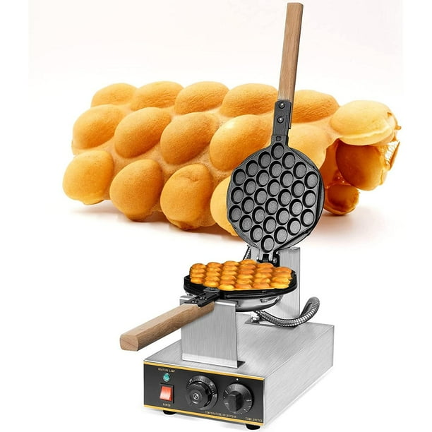 SEYATPOOL Bubble Waffle Maker 180°Rotatable Temperature Non Stick Hong