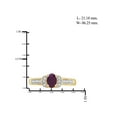 thumbnail image 4 of 1/2 Carat T.G.W. Ruby and Accent White Diamond 14K Gold Over Silver Women's Ring, 4 of 4