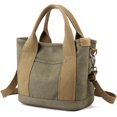 thumbnail image 1 of LHSHID Handbag for Women Small Multi-Pockets, Canvas Mini Tote Shoulder Bags with Zipper, Satchel Hobo Bag for Travel Work, 1 of 8