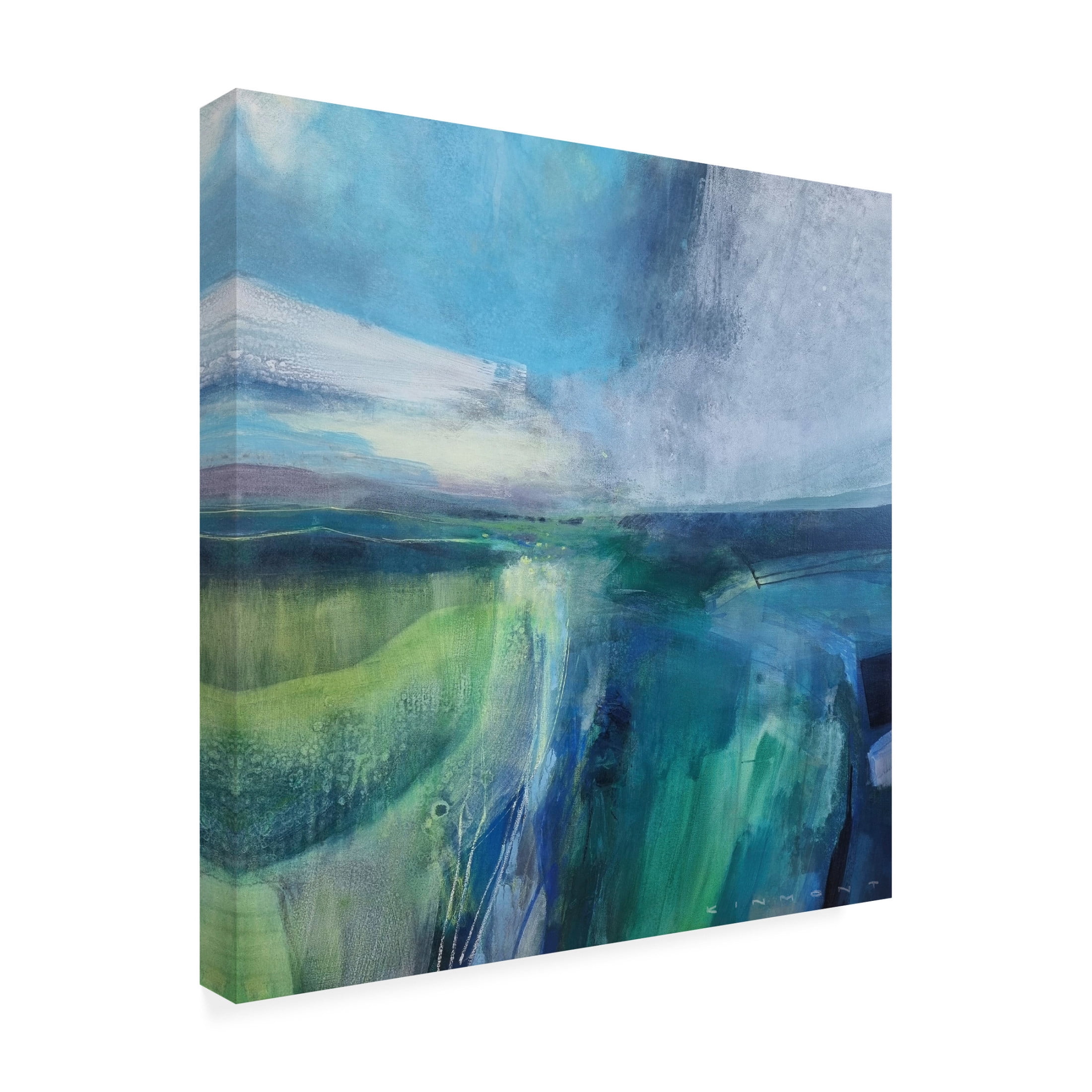 Canvas Wall Art - Andrew Kinmont 'Viridescent Valley 2' Wall Art for Living Room, Bedroom, or Office Décor by Trademark Fine Art - 14 x 14 Inches