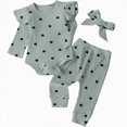thumbnail image 4 of UAYOTSE Baby Girl Clothes Outfits Romper Pants Cute Bow Headband Hat Sets for Baby Girls,Sizes 12-18 Months, 4 of 4