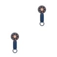 thumbnail image 3 of Ventilador de mano Inteprter llavero portátil ajustable refrigeración personal bajo ruido camping picnic deportes mosquetón enfriador Azul 2Conjunto, 3 of 6