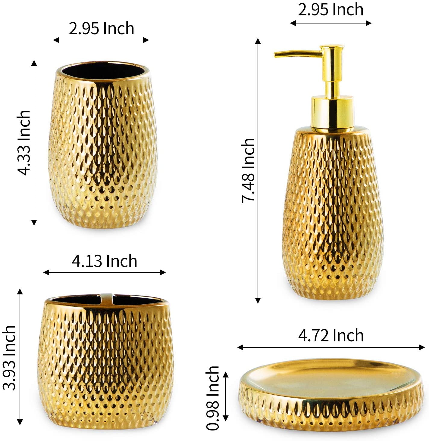 Gold Crackle Bathroom Accessories Rispa