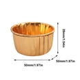 thumbnail image 3 of Revestimientos para cupcakes, tazas para hornear, soportes para moldes para pudín y postre (dorado), 50 Uds., 3 of 4