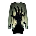 thumbnail image 4 of Taqqpue Halloween Print Hoodie Dress for Women Ghost Pumpkin Witch Mini Dresses Halloween Costumes Long Sleeve Cosplay Halloween Party Dress with Pockets, 4 of 6