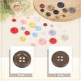 thumbnail image 5 of Uxcell 50pcs Sewing Button 18mm 4 Holes Resin Round Crafting Buttons, Dark Brown, 5 of 6