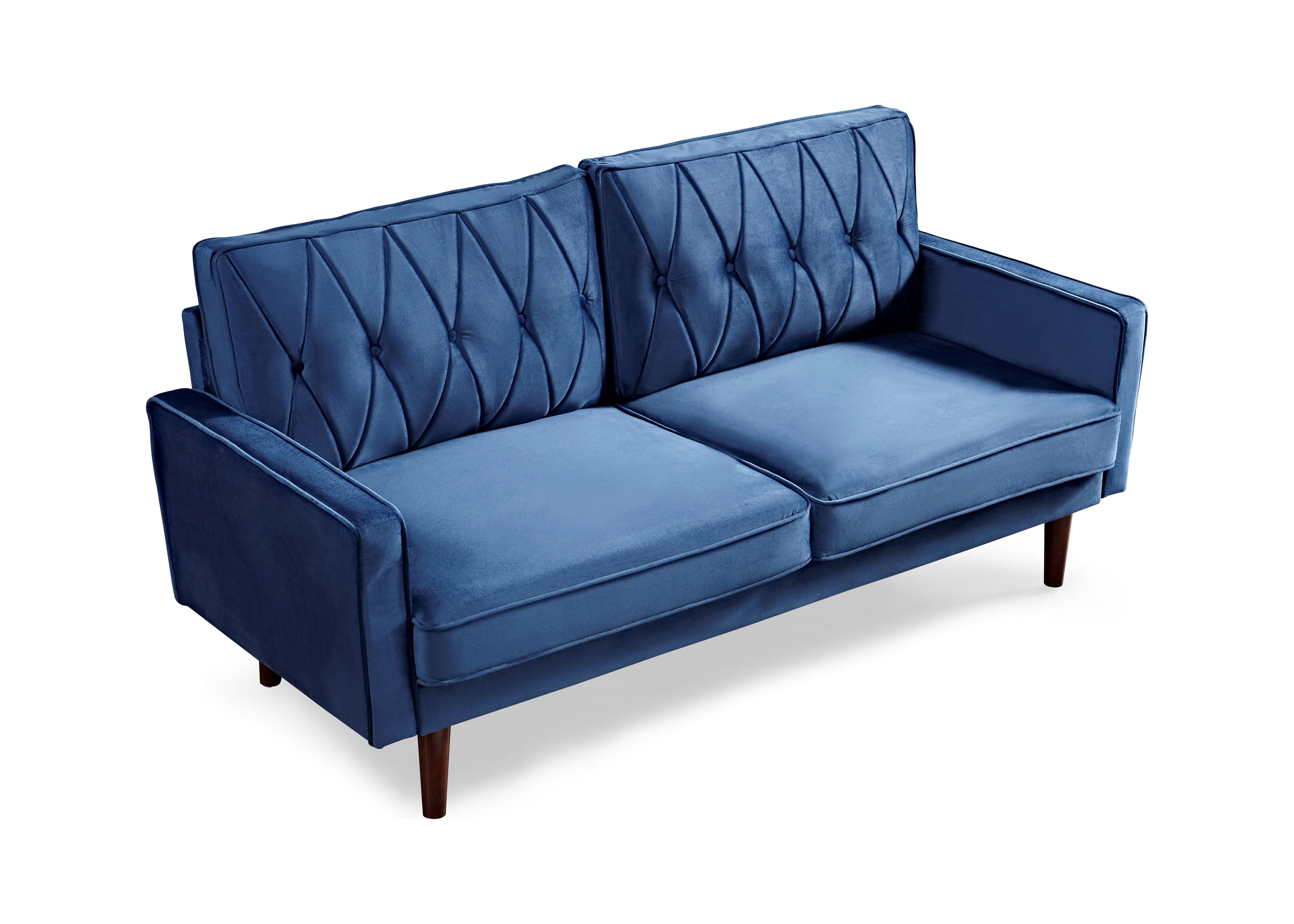 US PRIDE FURNITURE Tufted Cushion Back 69.3 Wide Sofa-Dark Blue