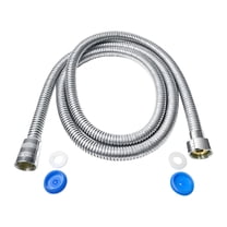 HIBIBUD Shower Hose 78 Inch (6.7 Ft) Stainless Steel Extra Long Bathroom Handheld Showerhead Hose 6.7 Ft Flexible Kink Handheld Shower Hose For Dog Brushed