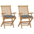thumbnail image 4 of vidaXL Patio Chairs Outdoor Bistro Folding Chair with Cushions Solid Wood Teak, 4 of 159