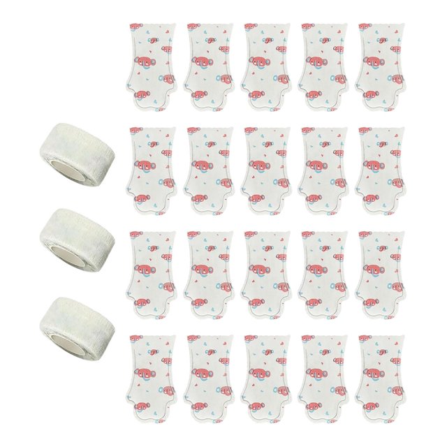 20 piezas de botas para perros, cubrezapatos para cachorros, protectores de patas de tela no tejida, calcetines ajustables para mascotas, cubrezapatos Rosa M