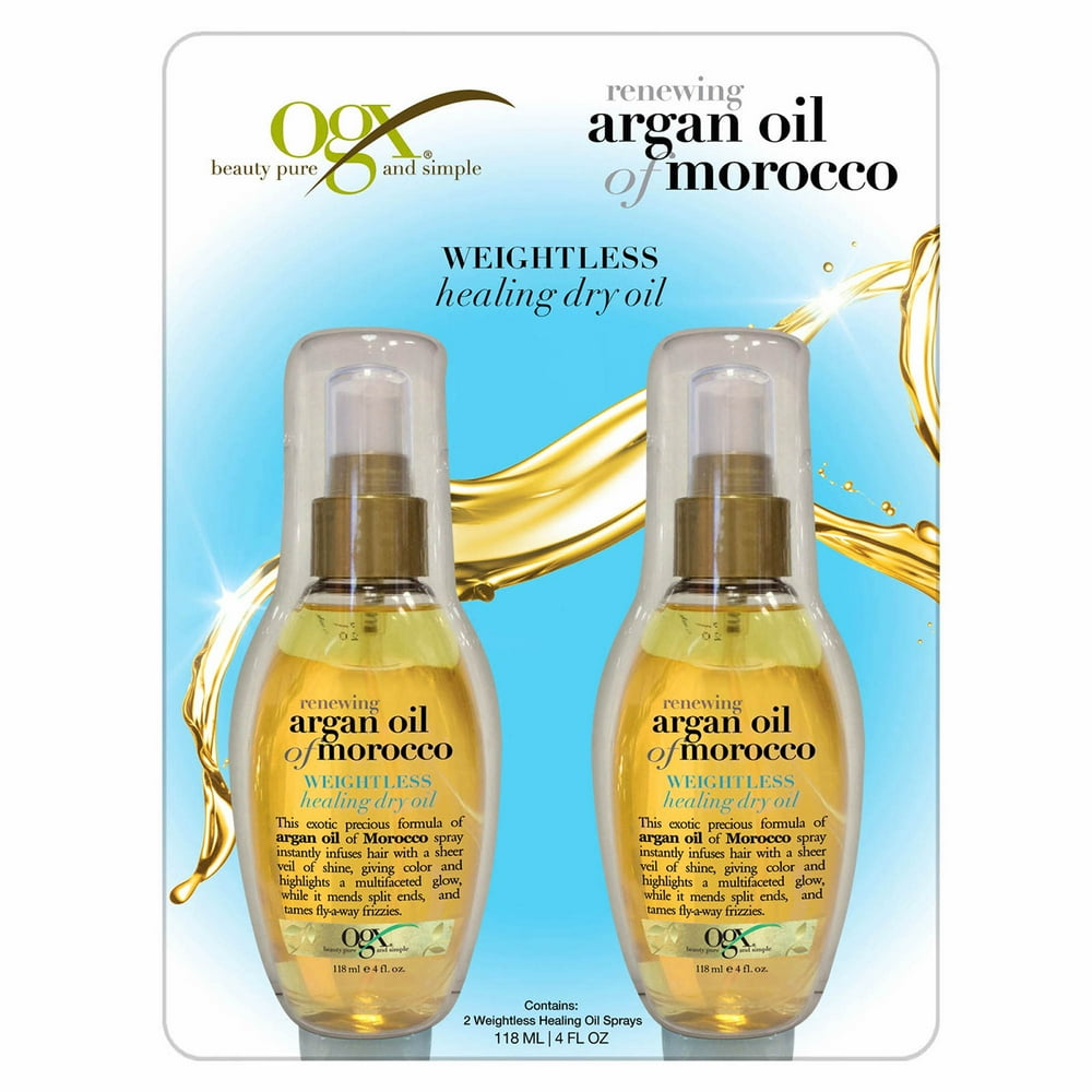 OGX Renewing Argan Oil Morocco Weightless Healing Dry Oil Spray, 2 Pk