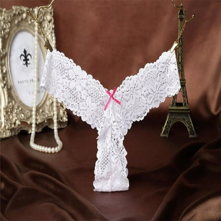 Puloru Womens black Lace Thongs G-string V-string Panties Knickers Lingerie Underwear Hot