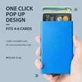 thumbnail image 2 of ORUYROP Credit Card Holder RFID Blocking Aluminum Business Card Holder Automatic Pop-up Card Case, 2 of 6