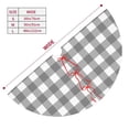 thumbnail image 3 of Lsque Gray Checkboard Print Christmas Tree Skirt, Tree Skirt with Ties or Velcro, Perfect for Holiday Decorations, Halloween, and New Year-48", 3 of 7
