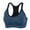 Blue, variant on Deago Women's Sports Bra Seamless Stretchy Removable Pads Tank Top Racerback For Yoga Running Fitness Workout