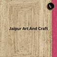 thumbnail image 2 of Jaipur Art And Craft Pink Beige Border Jute Area Rug Rectangle Hand Braided Carpet (10x13 Sq ft), 2 of 5
