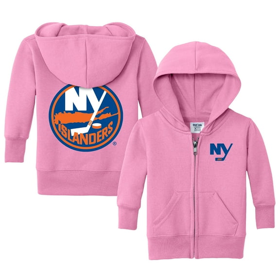 Infant Chad & Jake Pink New York Islanders Logo Full-Zip Hoodie
