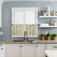 thumbnail image 6 of Vintage Style Kitchen Curtains Valances and Tiers Set of 3, 36 Inch Length Tier Curtains and Valance Rod Pocket Valance Curtains Set for Kitchen Bathroom Small Windows, 6 of 8