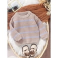 thumbnail image 7 of Suealasg Baby Girl Boy Sweater Long Sleeve Stripe Print Knit Pullover 6M 1T 2T 3T Toddler Girl Boy Fall Warm Loose Knitwear, 7 of 7