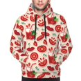 thumbnail image 2 of Bingfone Tomatoes Men's Drawstring Hoodie Long Sleeve Pocket Sweatshirts-3X-Large, 2 of 6