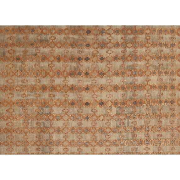 Ahgly Company Indoor Rectangle Contemporary Brown Abstract Area Rugs, 2' x 5'