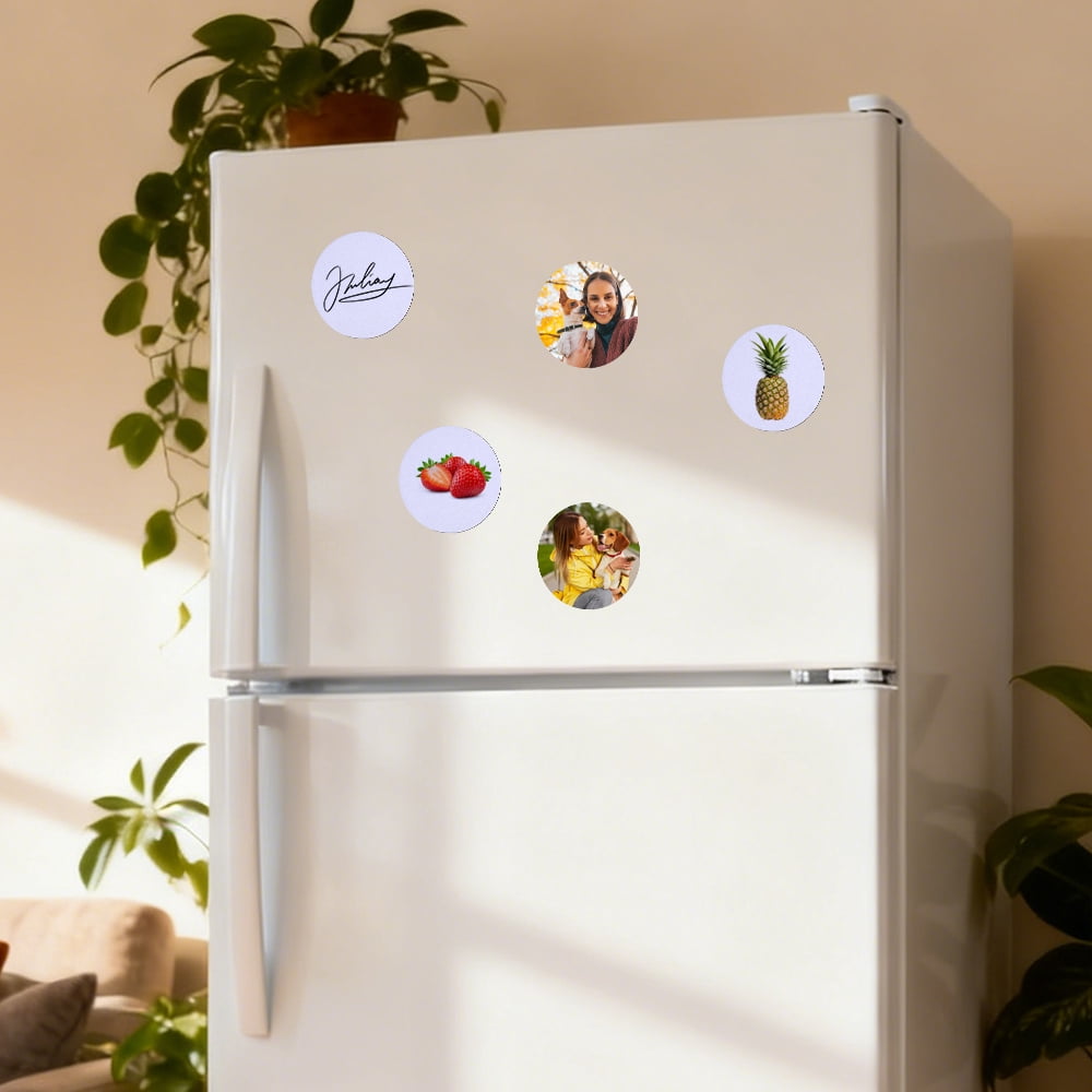 Sublimation Blank Circle Fridge Magnets 2.5 Inch Diameter 50-Pack