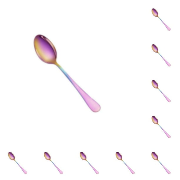 Yuarrent Juego de vajilla, tenedores de , cuchara de café, accesorios para el hogar, exquisito lavavajillas lavable, suministros para el hogar, Carrete de comedor 10Conjunto