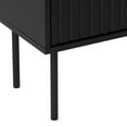 thumbnail image 3 of CorLiving Lysander Fluted Engineered Wood Compact Buffet with 2 Doors and 2 Shelves, Black, 3 of 9