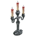 thumbnail image 4 of Skeleteen Haunted Halloween Candelabra Prop - LED Light up Skull Indoor Candelabra Candlesticks Holder Home Decoration for Halloween, 4 of 6
