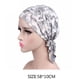 thumbnail image 3 of Jumpingount Pañuelo para la cabeza, gorro de quimio, turbante elástico de alta para mujer, gorro de algodón, bufanda preatada, Type10 NO10, 3 of 6