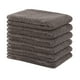 thumbnail image 1 of Toallas de baño ultra suaves y absorbentes de 6 piezas 100% algodón de felpa (13.4 x 13.4 pulgadas, color café), 1 of 9