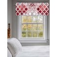 thumbnail image 3 of Vintage Plaid Valances for Windows, Rod Pocket Kitchen Valance Curtains - Soft & Washable Small Window Treatment for Living Room,&nbsp;Bathroom, Red Gray Moroccan , 42x12 Inch, 1 Panel, 3 of 9