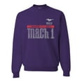 thumbnail image 2 of Wild Bobby, Ford Mustang 50 Years Logo Mach 1 Classic Emblem, Cars and Trucks, Unisex Crewneck Graphic Sweatshirt, Purple, Large, 2 of 4