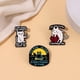 thumbnail image 3 of Creatividad Peligro Gato Personalidad Alfabeto Inglés Joker Ropa Bolsa Accesorios Insignia de Metal, 3 of 6