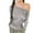 Gray-05, variant on Perfectbot Womens Off Shoulder Tops Long Sleeves Asymmetric Hem Fashion Shirts Dressy Casual Blouse