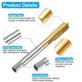 thumbnail image 3 of Uxcell 1pcs 5/16-36 UNS Broca de Flute Recta 1pcs 7.3mm Conjunto de Broca Recubierta de Ti, 3 of 7