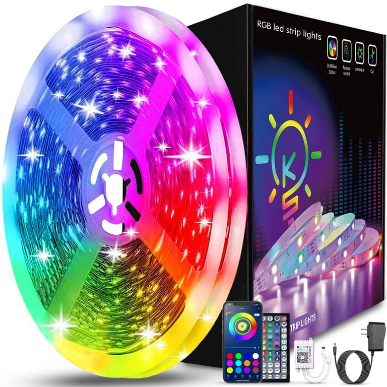 ALED LIGHT Bluetooth Controller, Wireless Bluetooth LED Strip Light  Controller with 40 Keys IR Remote Control for RGB Band Lights Smart Phone  APP