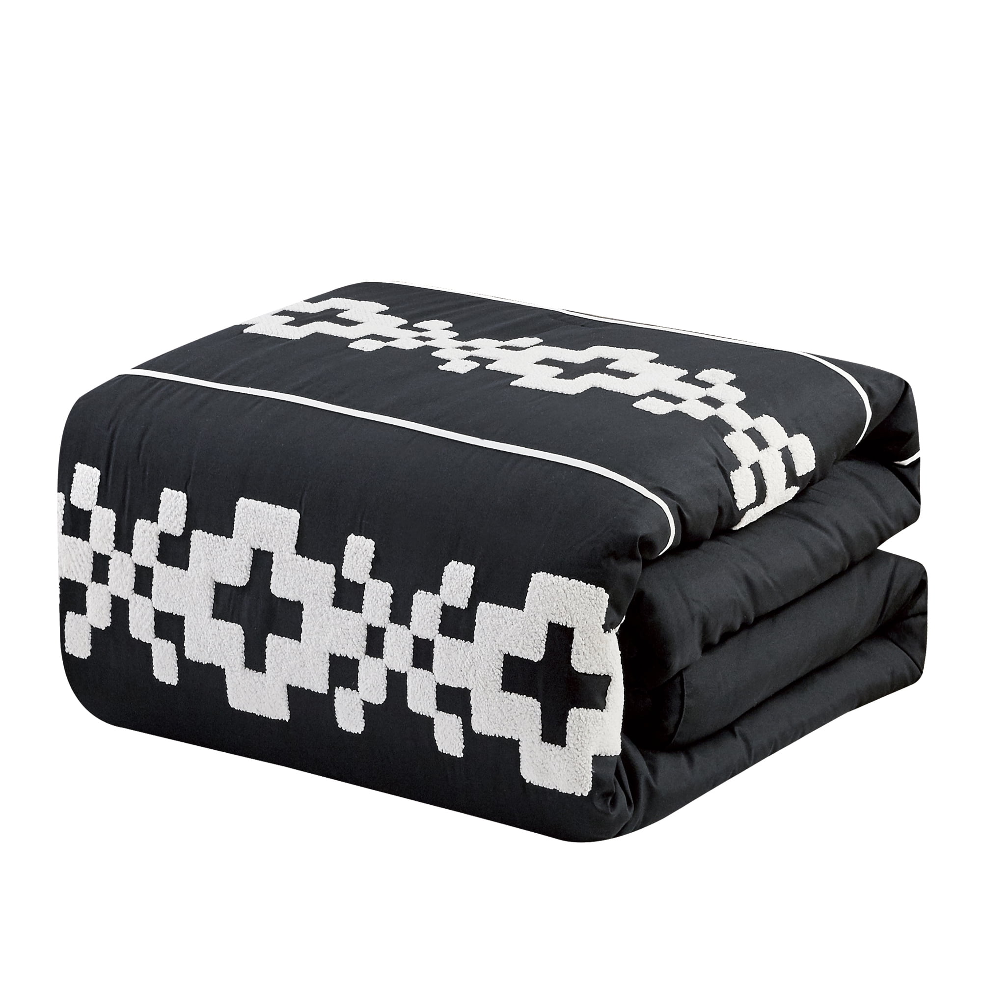 EvJK 7-Piece Comforter Set – Reversible Polyester, Plush & Cozy, Reversible, Decorative Bedding Set – Queen