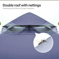 thumbnail image 5 of LAUSAINT HOME 8'x8' Outdoor Patio Gazebo, Double Roof Metal Frame with Mosquito Nettings, Privacy Screens and Anchoring Kit, Navy Blue, 5 of 9