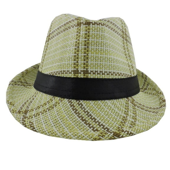 Silver Fever Stylish Banded Fedora Hat with Ribbon
