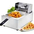 thumbnail image 1 of Goorabbit Deep Fryer Home and Commercial Stainless Steel Deep Fryer, Deep Fryer, Electric Countertop Deep Fryer For French Fries, Onion Rings, Egg Rolls,6.3QT/6L/Max 2500W,Single Tank, 1 of 1
