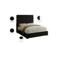 thumbnail image 2 of Meridian Furniture Becca Black Velvet Full Bed, 2 of 3